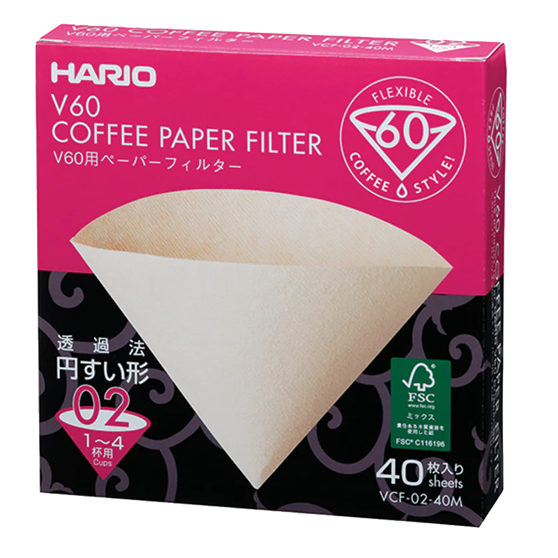 Hario V60 Brown Paper Filter 40 Sheet