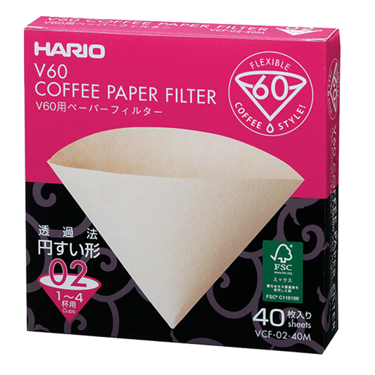 Hario V60 Brown Paper Filter 40 Sheet