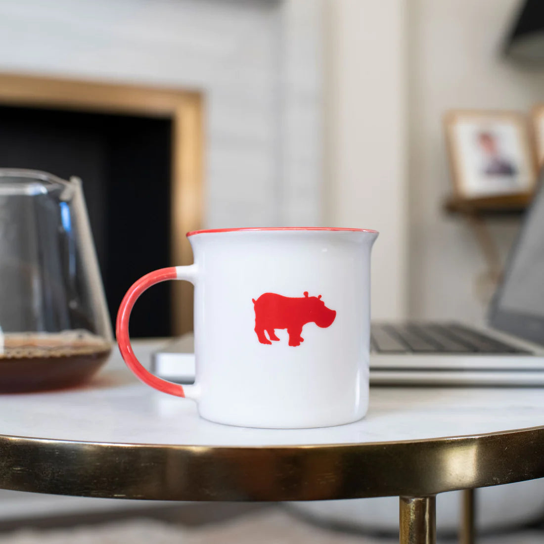 Kiss the Hippo Ceramic Mug