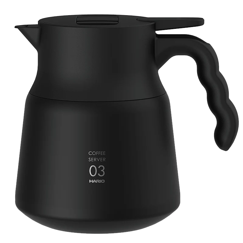 Hario V60 Insulated Stainless Steel Server Plus, 800mL, Black