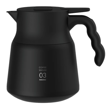 Hario V60 Insulated Stainless Steel Server Plus, 800mL, Black