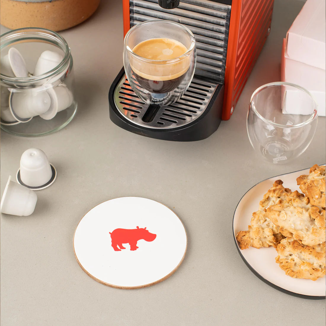 Kiss the Hippo - Limited Edition Coasters